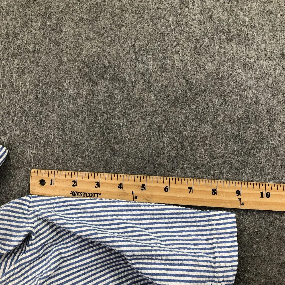 Vineyard Vines Shorts Mens 36 Blue Striped Chino Flat Front 10 Inseam Seersucker